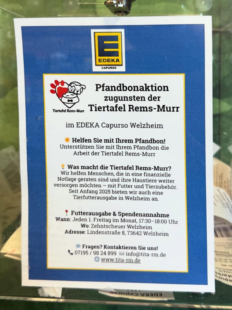 Pfandbonaktion Edeka Welzheim